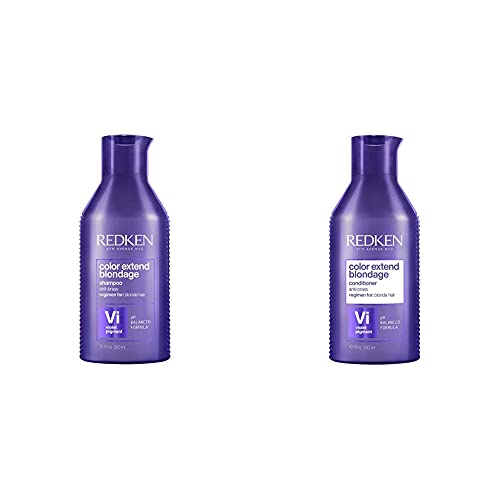 REDKEN Color Extend Blondage Shampoo 300Ml + Balsamo 300Ml   Routine Professionale Anti-Giallo per Capelli Biondi o Decolorati