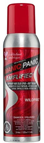 MANIC PANIC Wildfire Colour Spray Uk Vegan Cruelty Free Temporary Red Hair Colour 100ml