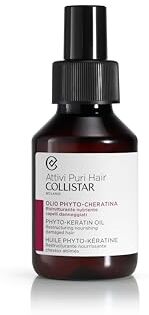 Collistar Attvi Puri Hair Olio Phyto-Cheratina, Ristrutturante Nutriente, per Capelli Danneggiati e Sfibrati, 100 ml