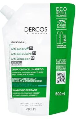 Vichy Dercos Shampoo anti-forfora, per capelli normali a grassi, 500 ml