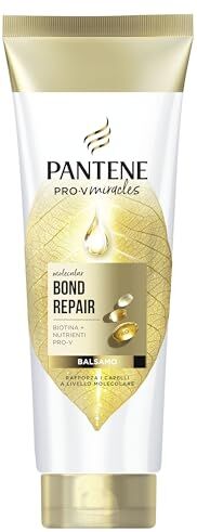 Pantene Molecular Bond Repair Balsamo con Biotina 160ml Formula Pro-V Concentrata per Capelli Danneggiati. Protegge e Lascia i Capelli Visibilmente Più Sani e Rigenerati. Arricchito con Nutrienti