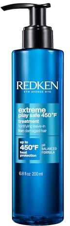 Redken Play safe Extreme, Trattamento termoprotettivo senza risciacquo per capelli danneggiati, 200 ml