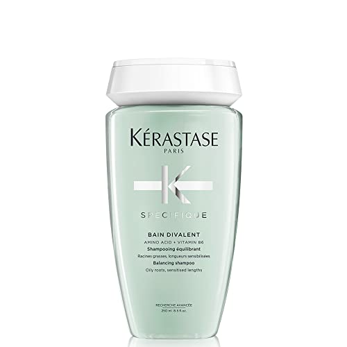 KERASTASE Kérastase, Spécifique, Shampoo Riequilibrante, Per Radici Grasse & Capelli Sensibilizzati, Bain Divalent, 250 ml