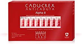 LABO CADU-CREX Alpha8 Trattamento Anticaduta Capelli CADUTA ABBONDANTE Donna Hairloss 20 Fiale