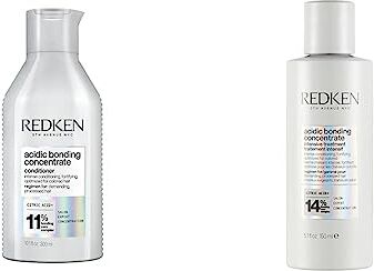 REDKEN Balsamo professionale Acidic Bonding Concentrate ABC, Azione Riparatrice, 300 ml & Trattamento Intensivo Pre-Shampoo per Tutti i Tipi di Capelli Danneggiati e Fragili, 150 ml