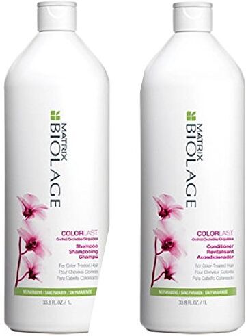 Matrix Biolage Colorlast Shampoo 1000 ml +  Biolage Colorlast Conditioner 1000 ml Pack Shampoo e Balsamo per Capelli Colorati