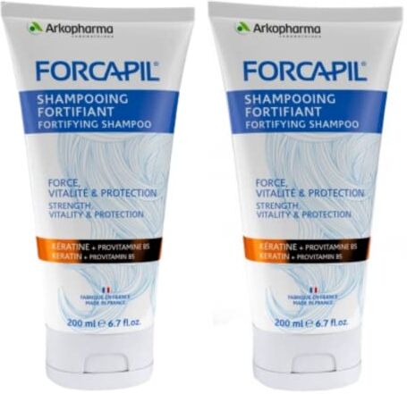 Generic Forcapil Arkopharma Fortifiant Fortificante Cheratina Shampoo 200ml con Provitamina B5 2 Pack (2 x 200ml)