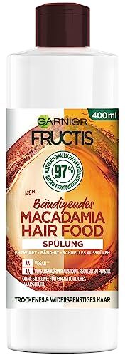 Garnier Balsamo, macadamia, formula vegana, per capelli secchi e indisciplinati, per capelli, fruttato, 400 ml