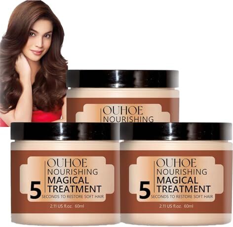 Generic Ouhoe Magical Hair Mask, Vikada Nourishing Magical Treatment Maschera per capelli, 5 secondi per ripristinare i capelli morbidi, trattamento magico, maschera per capelli cheratina, adatta a tutti i