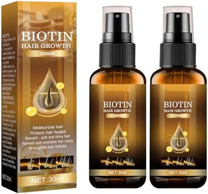 Generic Biotin, siero per la crescita dei capelli, 30 ml, siero per la crescita dei capelli, biotina, biotina, spray per la crescita dei capelli, biotina Hair Growth Spray (A, 2 pezzi)