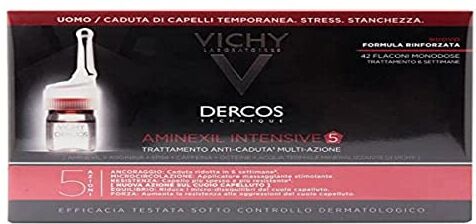 VICHY dercos aminexil clinical intensive 5 anticaduta capelli uomo 42 flaconi x6ml