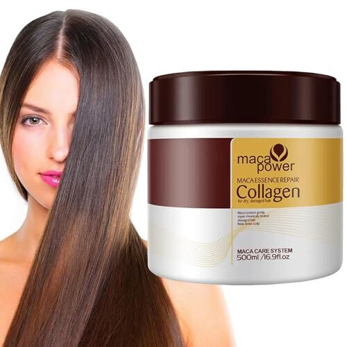 Generico 500ml Trattamento per capelli al collagene, Maschera Capelli Riparazione Profonda, Olio di Argan e Collagene per Collagene, per Capelli Secchi e Danneggiati (1PC)