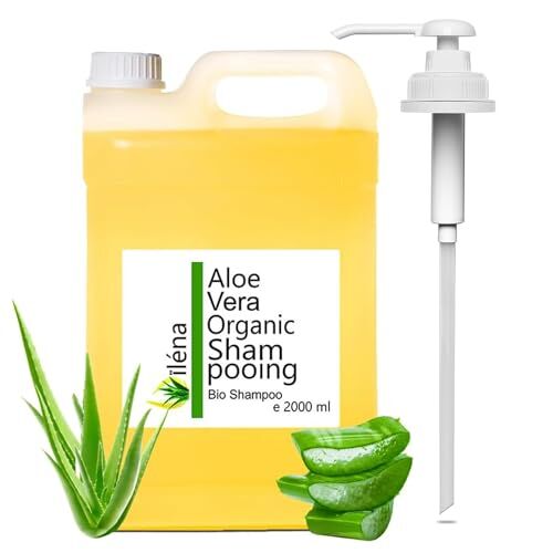 Oïléna Shampoo Biologico Anticaduta con Aloe Vera, Argan, Cheratina e Ceramidi Vegetali   Formula Anti-Caduta   Senza Solfati   Vegan   Adatto a Tutti i Tipi di Capelli 2000 ml