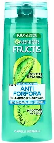 Garnier Fructis Shampoo Antiforfora, Per Capelli Grassi, Azione Purificante, Con Piroctone Olamina, Citrus Detox, 250 ml