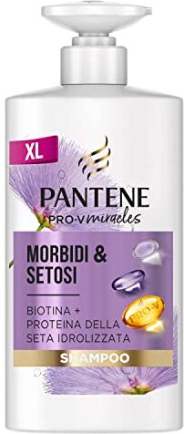 Pantene Pro-V Miracles Shampoo Nutriente, Morbidi e Setosi, Con Biotina e Proteina della Seta Idrolizzata, per Capelli Secchi, Sfibrati e Decolorati, 500 ml