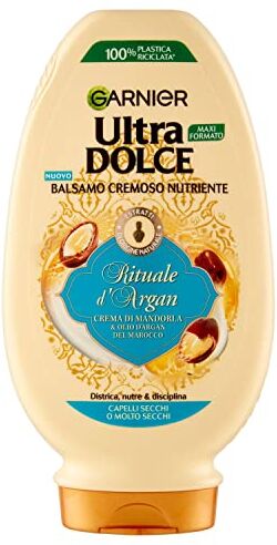 Garnier Balsamo Ultra Dolce Rituale d'Argan, Balsamo per Capelli Secchi e Indisciplinati, 250 ml