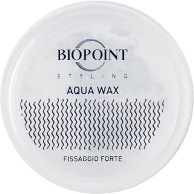 BIOPOINT Styling Aqua Wax, Cera Modellante e Lucidante a Base d’Acqua, Fissaggio Forte, Azione Idratante e Fortificante, Ideale per Look Bagnati, 30 ml