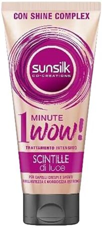 Generico Trattamento Intensivo 1 Minute Wow Scintille di Luce Maschera per Capelli Crespi e Spenti 180 ml