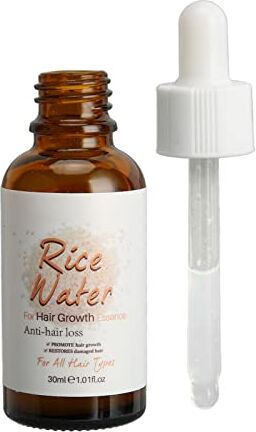 Generic Olio per Cuoio Capelluto per la Crescita dei Capelli, Acqua di Riso Idratante, Previene la Caduta dei Capelli con Design Portatile per la Cura dei Capelli