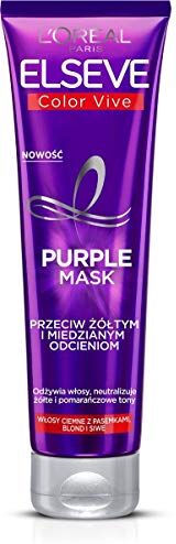 L'ORÉAL ELSEVE COLOR-VIVE PURPLE MASK DO WŁOSÓW PRZECIW ŻÓŁTYM I MIEDZIANYM ODCIENIOM