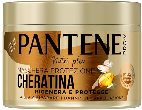 Pantene Pro-V Maschera capelli, Rigenera e Protegge Protezione Cheratina, aiuta a riparare i danni da styling in 1 applicazione, 500ml