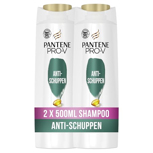 Pantene Pro-V Shampoo antiforfora Duo Pack, Formula Pro-V + antiossidanti, per tutti i tipi di capelli, 2 x 500 ml