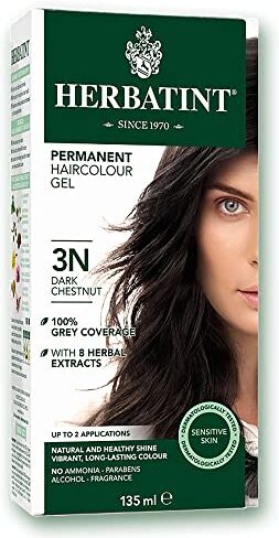 Herbatint Gel Colorante Permanente Copertura Capelli Bianchi 3N Castano Scuro, senza Ammoniaca, per Pelli Sensibili, con 8 Estratti Naturali Bio