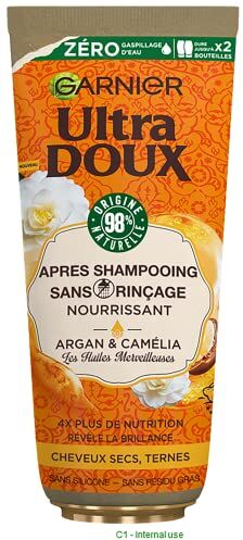 Garnier Ultra Doux Balsamo senza risciacquo, olio di argan, camelia, 200 ml