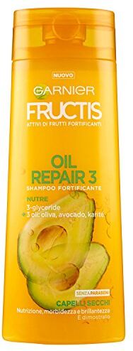 Garnier Fructis Oil Repair 3 Shampoo Fortificante per Capelli Secchi, Crespi, Spenti 250 ml