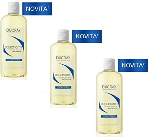 Ducray 3  Squanorm Forfora Grassa Shampoo 3X200ml