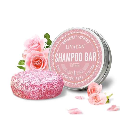 Aoomud Confezione Da 2 Shampoo Solido Per Capelli, Sapone Solido Fatto A Mano Con Prodotti Organici Naturali Puri Senza Additivi (Rosa)