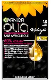 Garnier Olia Colorazione permanente all'olio senza ammoniaca, colore Nero assoluto