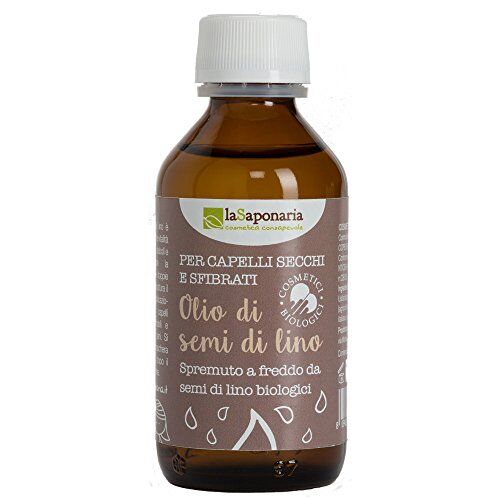 La Saponaria Olio capelli ai semi di lino biologico -biologico certificato-100 ml