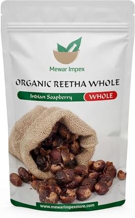 Generic Tariba Aritha/Reetha/Soapnut intero/Sapindus Mukorossi/noci di Reetha intere, secche, noci di reetha e aritha alle erbe, per capelli, (250 gm)