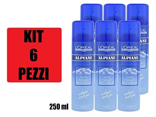 L'Oréal Lacca Oreal Professionale Alpiane Forte Mix Fissaggio L'Oreal Professional Ecologica Per Capelli Styling e Volume Ultra Definiti 250ml Kit 6 Pezzi