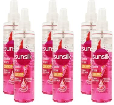 Generic Sunsilk Glossy Spray Scintille Di Luce Per capelli idratati, luminosi e setosi, senza effetto crespo 200ml (6 flaconi)