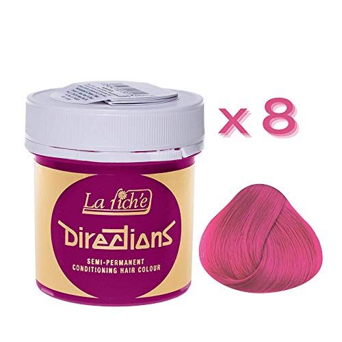 La Riche 8 x  Directions Semi-Permanent Hair Color 88ml Tubs CARNATION PINK