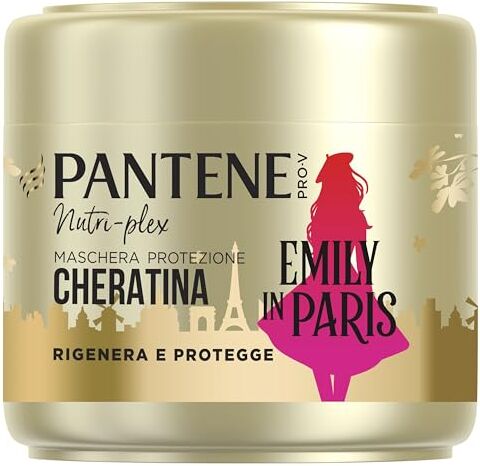 Pantene x Emily in Paris Rigenera E Protegge Maschera Protezione Cheratina 300ml Edizione Limitata. Aiuta a Riparare e a Rinforzare i Capelli Secchi e Danneggiati.