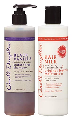 Generic Carol's Daughter Black Vanilla Moisture & Shine Sulfate Shampoo Free con Carol's Daughter Hair Milk Leave-in Moisturizer