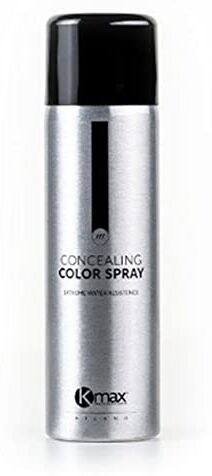 KMAX Concealing Color Spray Spray Capelli Bianchi, Ritocco Ricrescita Capelli, Polvere per Capelli per Coprire le Calvizie Formato da 200 ml Castano Scuro