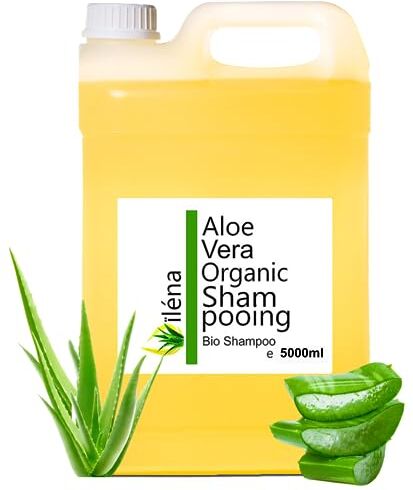 Oïléna Shampoo Biologico Anticaduta con Aloe Vera, Argan, Cheratina e Ceramidi Vegetali   Formula Anti-Caduta   Senza Solfati   Vegan   Adatto a Tutti i Tipi di Capelli 5000 ml