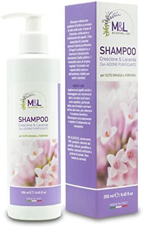 BIO + Shampoo Lavanda & Crescione Shampoo Capelli Professionale Ristrutturante Shampoo Capelli Secchi, Grassi, Danneggiati, Rinforzante Trattamento Riparatore,Idratante,Anticaduta