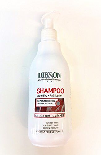 DIKSON shampoo per capelli colorati colorati e meches con estratto di moringa e proteina del grano-500ml