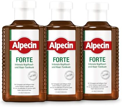 Alpecin FORTE, 3 x 200 ml – Il tonico contro la forfora e la comune caduta dei capelli