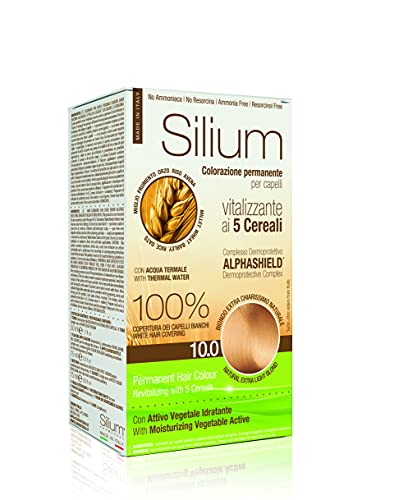 Silium Colorazione Permanente Per Capelli, Biondo Extra Chiarissimo Naturale 10.0-187 Gr