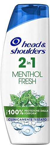 Head Antiforfora Shampoo e Balsamo 2in1 Menthol Fresh, per Capelli Grassi, fino a 100% Protezione dalla Forfora per Cute e Capelli, Clinicamente Provato, Dermatologicamente Testato, 225ml