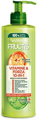 Garnier Fructis Vitamine&Forza, Trattamento Senza Risciacquo 10in1 Fortificante per Capelli Fragili e Soggetti a Rottura, per Capelli 10 Volte più Forti, 400 ml