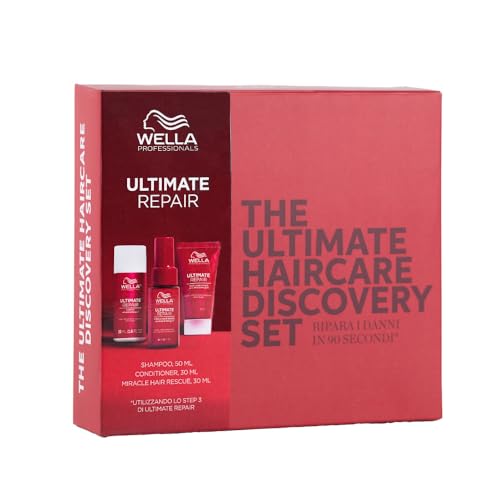 Wella Professionals ULTIMATE REPAIR Confezione Regalo, Shampoo Professionale 50ml, Balsamo Idratante 30ml, Miracle Hair Rescue 30ml, Per Tutti i Tipi di Capelli Danneggiati