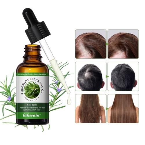 Generic Olio per capelli al rosmarino,Olio al rosmarino per capelli   Olio per capelli biologico al rosmarino da 30 ml per la crescita dei capelli Olio nutriente per capelli per tutti i tipi di