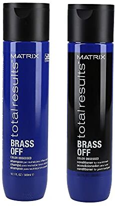 Matrix ,Total Results Brass Off Shampoo e Balsamo 2 Pezzi da 300 ml